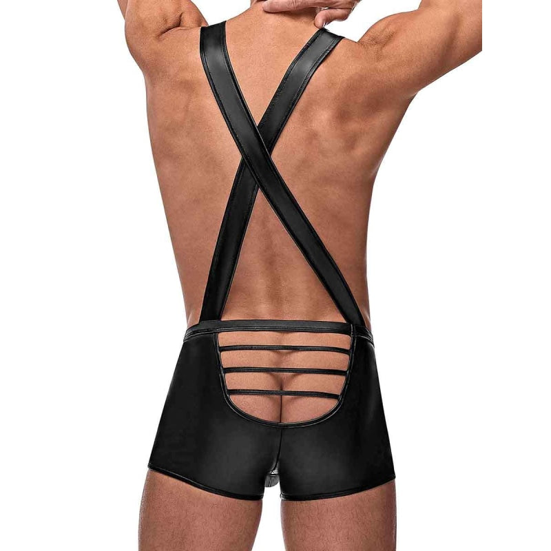 Cage Matte Cage Back Singlet - L/ XL - Black - Lingerie & Sexy Apparel