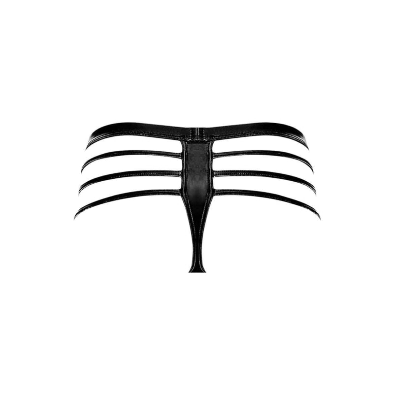 Cage Matte Cage Thong - S/ M - Black - Lingerie & Sexy Apparel