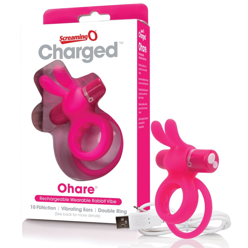 Charged Ohare Rechargeable Rabbit Vibe - Pink