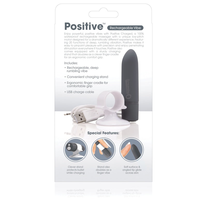 Charged Positive Rechargeable Vibe - Grey