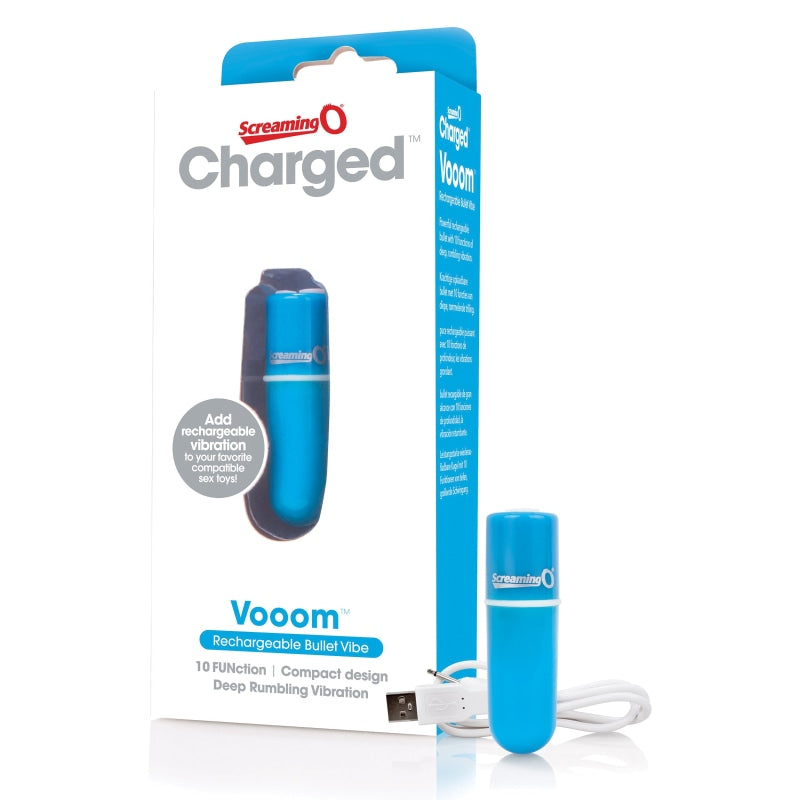 Charged Vooom Rechargeable Bullet Vibe - Blue