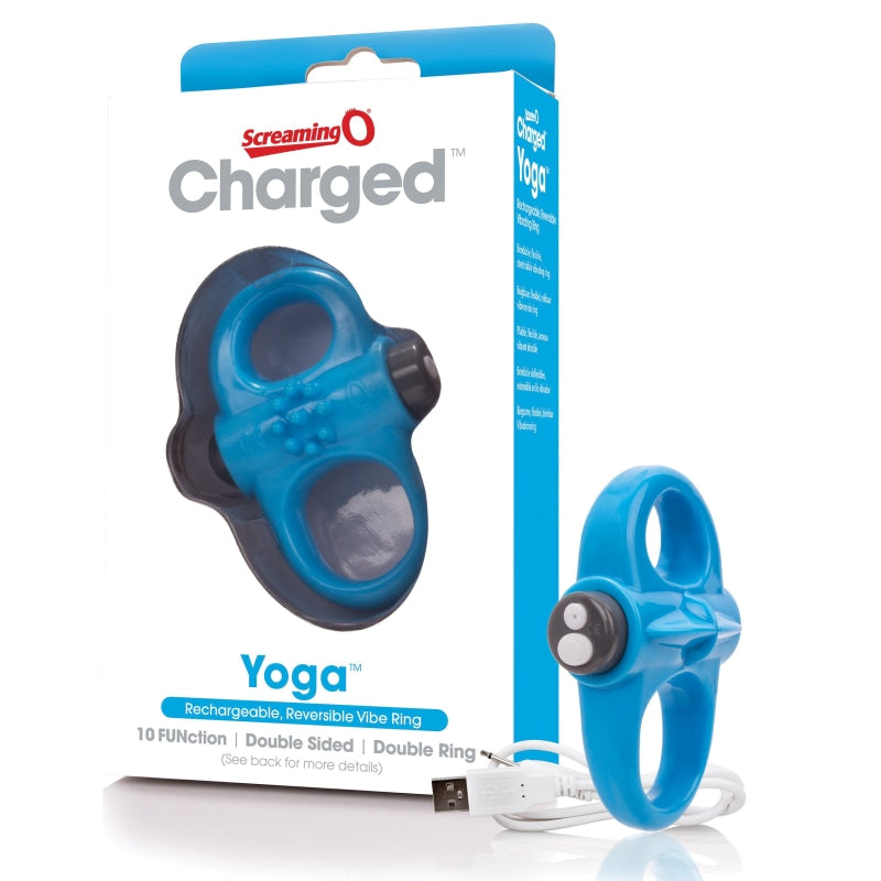 Charged Yoga Rechargeable Vibe Ring - Blue