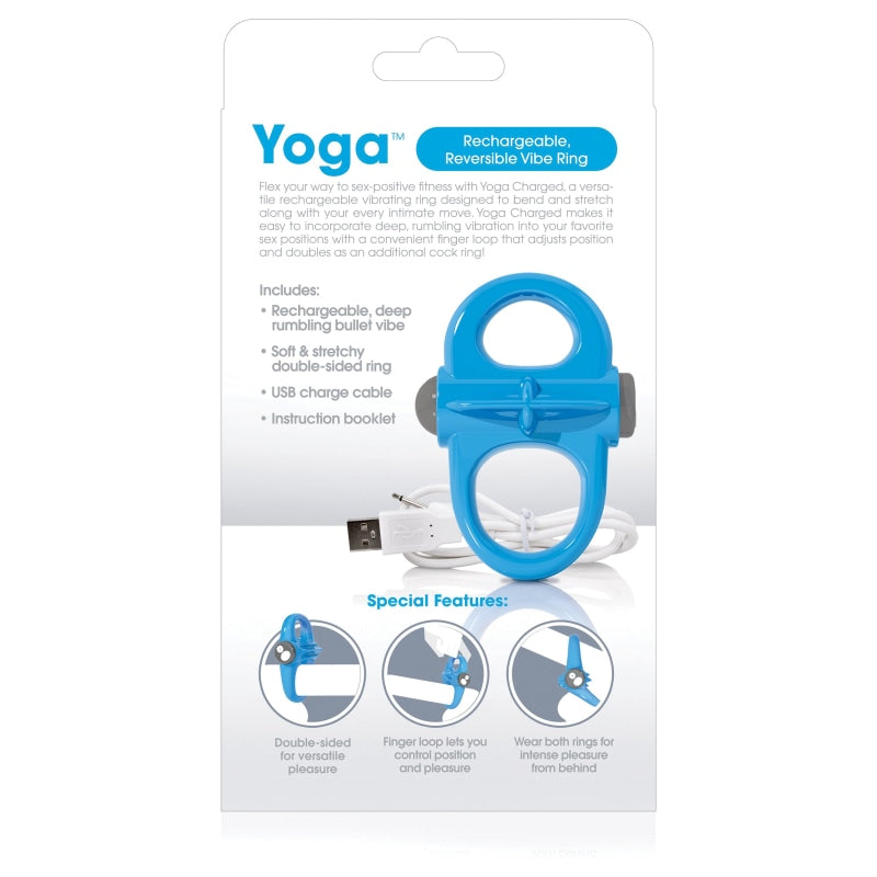 Charged Yoga Rechargeable Vibe Ring - Blue