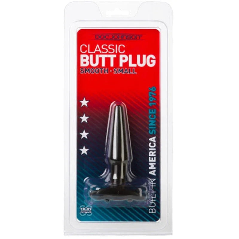 Classic Butt Plug Smooth - Small - Black - MyPleasure