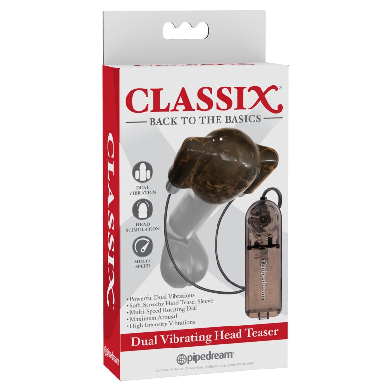 Classix Dual Vibrating Head Teaser - Black/smoke
