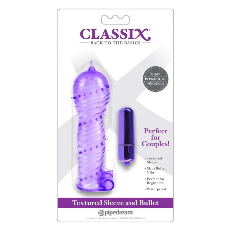 Classix Textured Sleeve & Bullet - Purple