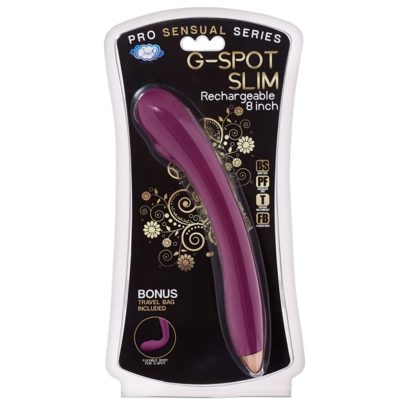 Cloud 9 Novelties G-Spot Slim 8 Inch Flexible Body Vibrator - Plum