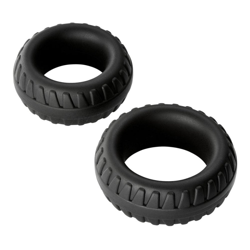 Cloud 9 Pro Rings Liquid Silicone Tires 2 Pack - Black - Cock Rings