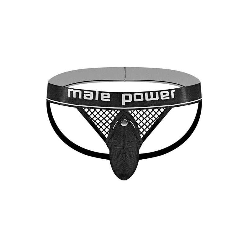 Cock Pit Net Cock Ring Jock - S/ M - Black - Lingerie & Sexy Apparel