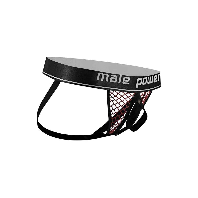 Cock Pit Net Cock Ring Jock - S/ M - Burgundy - Lingerie & Sexy Apparel