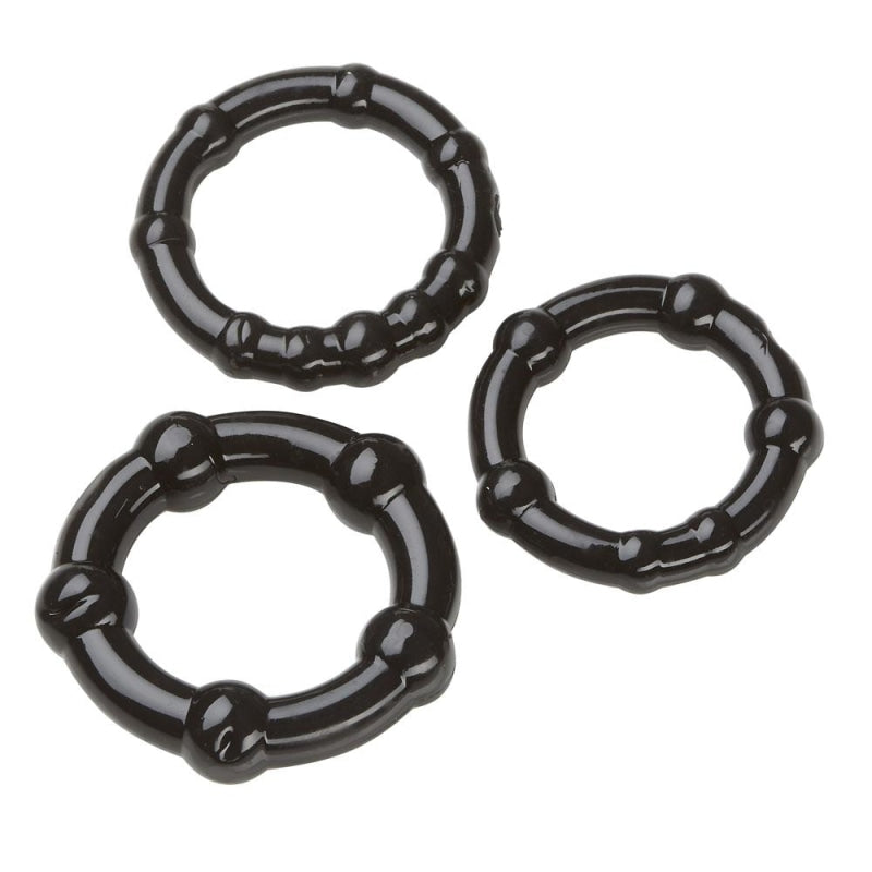 Cockring Combo Beaded - Black - Cockrings