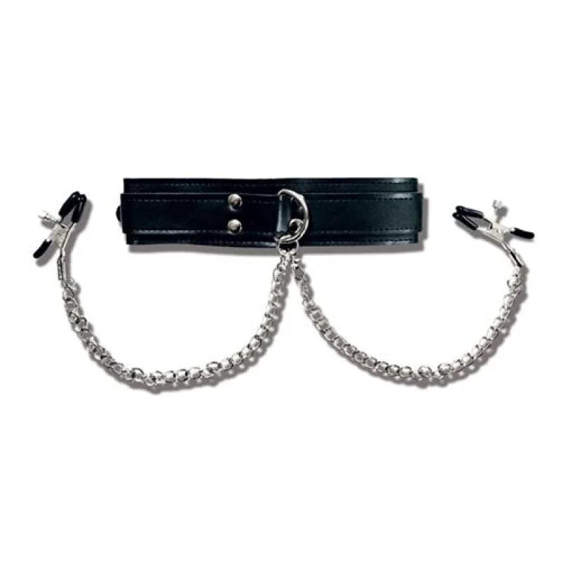 Collar With Nipple Clamps - MyPleasure