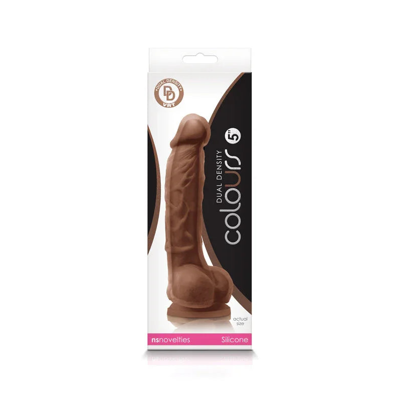 Colours - Dual Density - 5" Dildo - Brown - MyPleasure