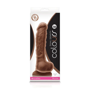 Colours - Dual Density - 8" Dildo - Brown - MyPleasure