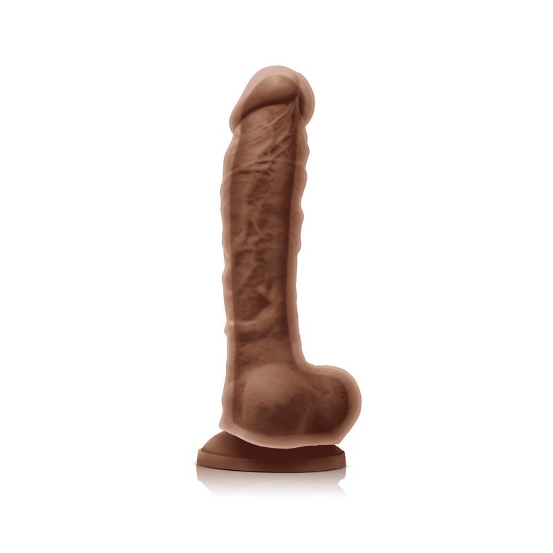 Colours - Dual Density - 8" Dildo - Brown