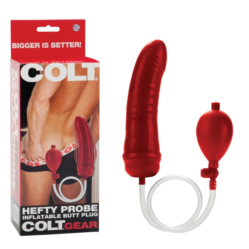 Colt Hefty Probe Inflantable Butt Plug - Red