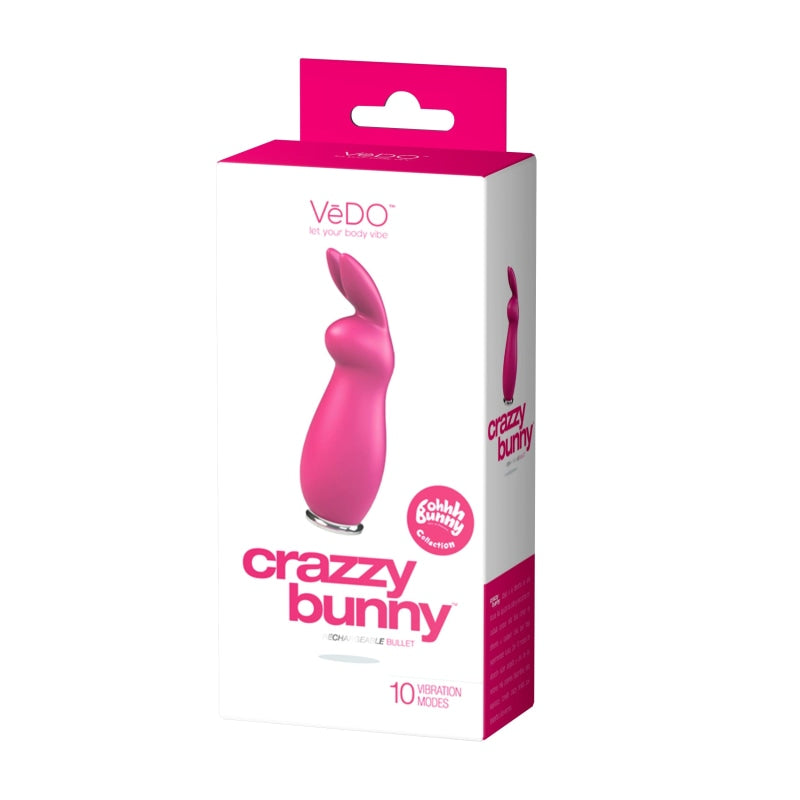 Crazzy Bunny Rechargeable Bullet - Pretty in Pink