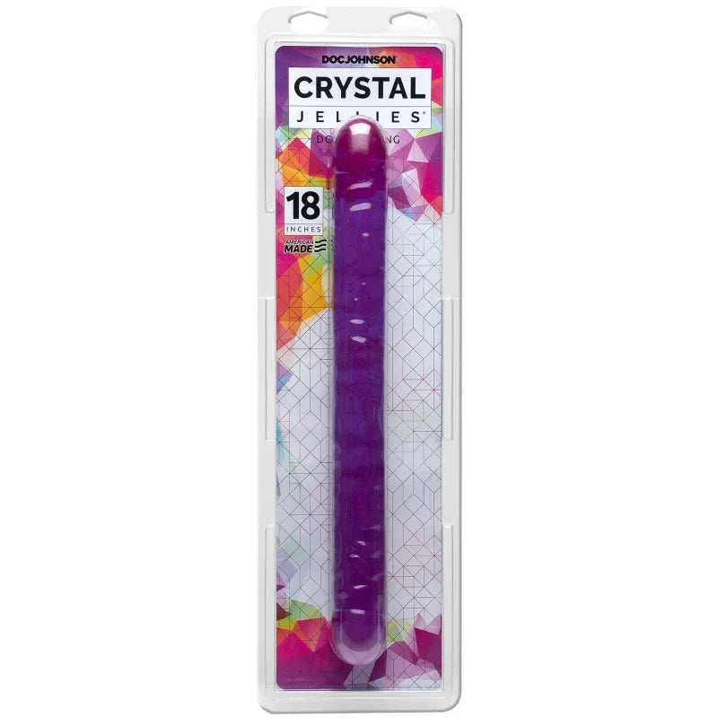Crystal Jellies 18 Inch Double Dong - Purple - MyPleasure
