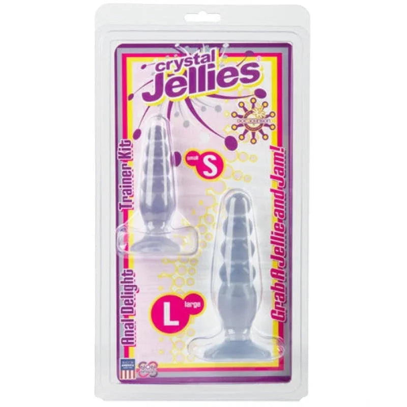 Crystal Jellies Anal Delight Trainer Kit - Clear - MyPleasure