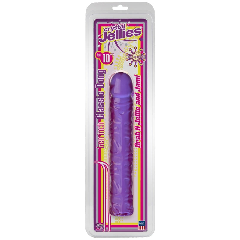 Crystal Jellies Classic Dong 10 Inch - Purple