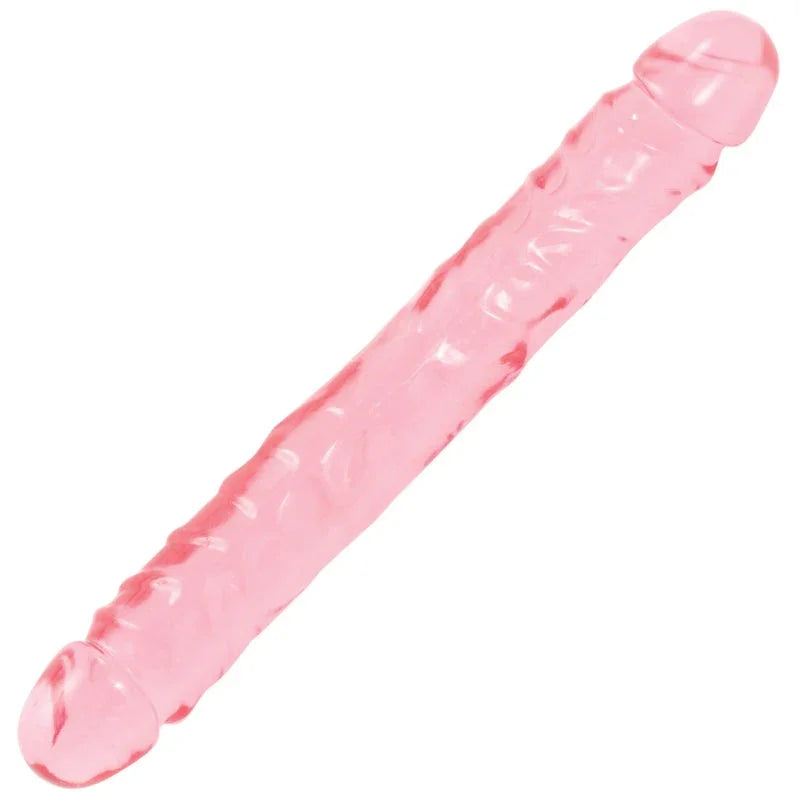 Crystal Jellies Jr. Double Dong 12 Inch - Pink - MyPleasure