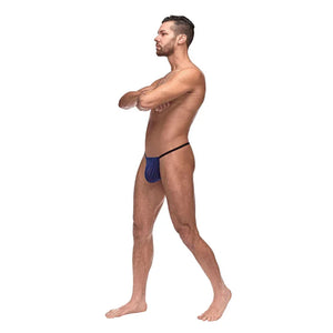 Diamond Mesh Posing Strap - One Size - Navy - MyPleasure