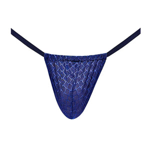Diamond Mesh Posing Strap - One Size - Navy - MyPleasure