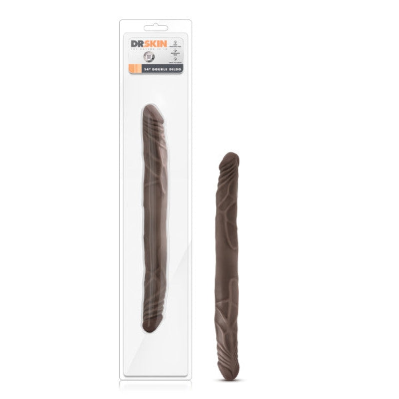 Dr. Skin - 14 Inch Double Dildo - Chocolate