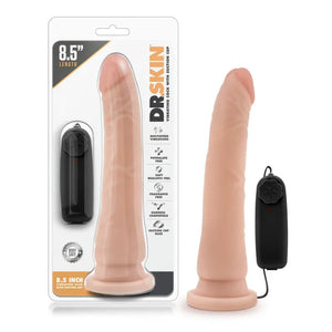Dr. Skin - 8.5 Inch Vibrating Realistic Cock With Suction Cup - Vanilla - MyPleasure