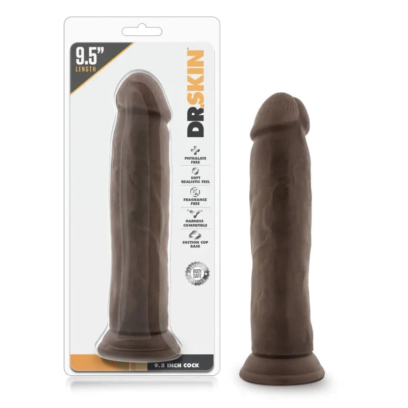Dr. Skin - 9.5 Inch Cock - Chocolate - MyPleasure