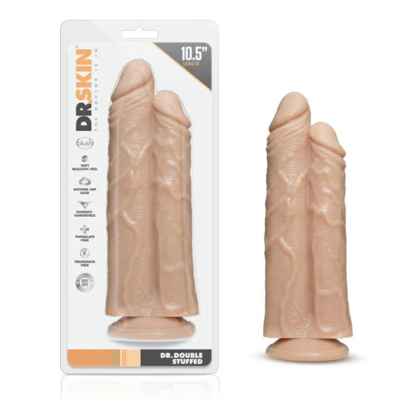 Dr. Skin - Double Trouble - Double Shaft Dildo - Vanilla - MyPleasure