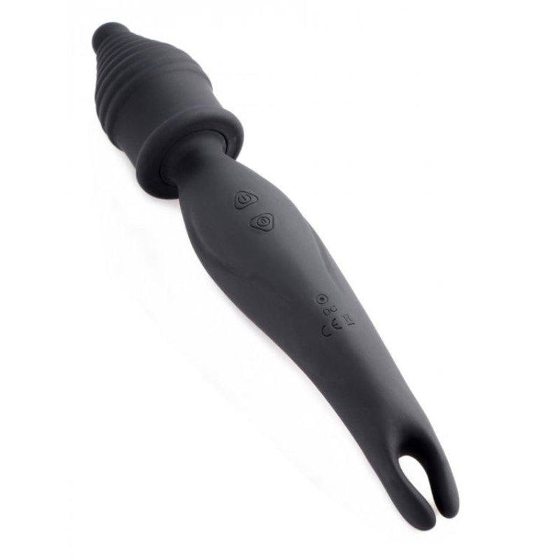 Dual Diva 2 in 1 Silicone Massager- Black WE-AF548