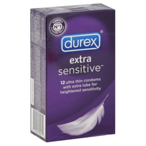 Durex Extra Sensitive Condoms Lubricated - 12 Pack - MyPleasure