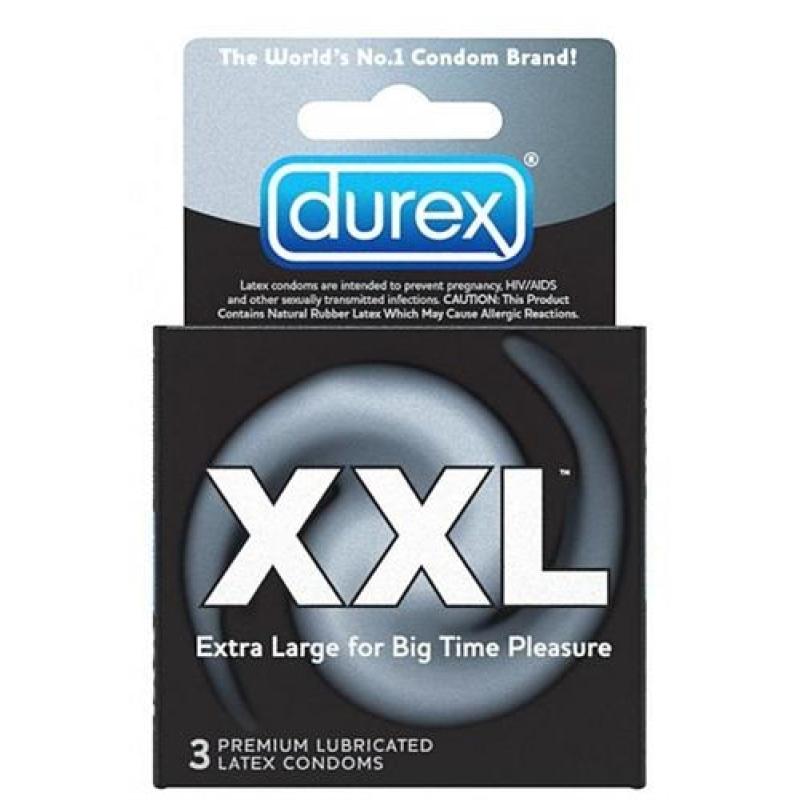 Durex XXL Lubricated Condoms - 3 Pack PM30045