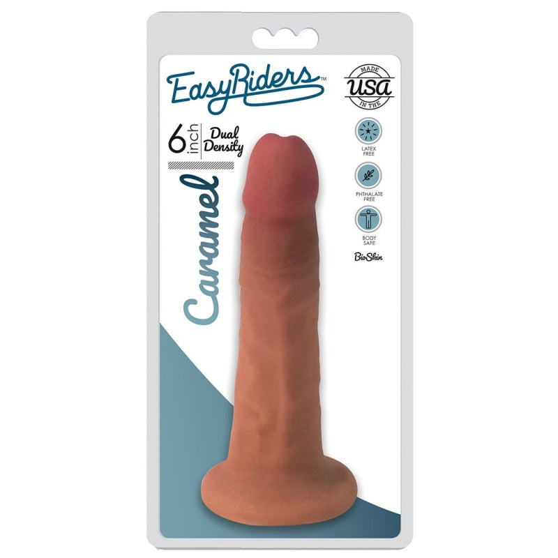 Easy Riders 6 Slim Bioskin Dildo - Caramel - Dildos & Dongs