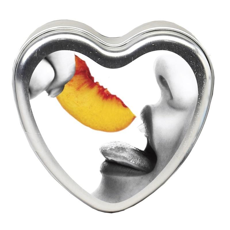 Edible Heart Candle - Peach - 4 Oz. EB-HSCK006
