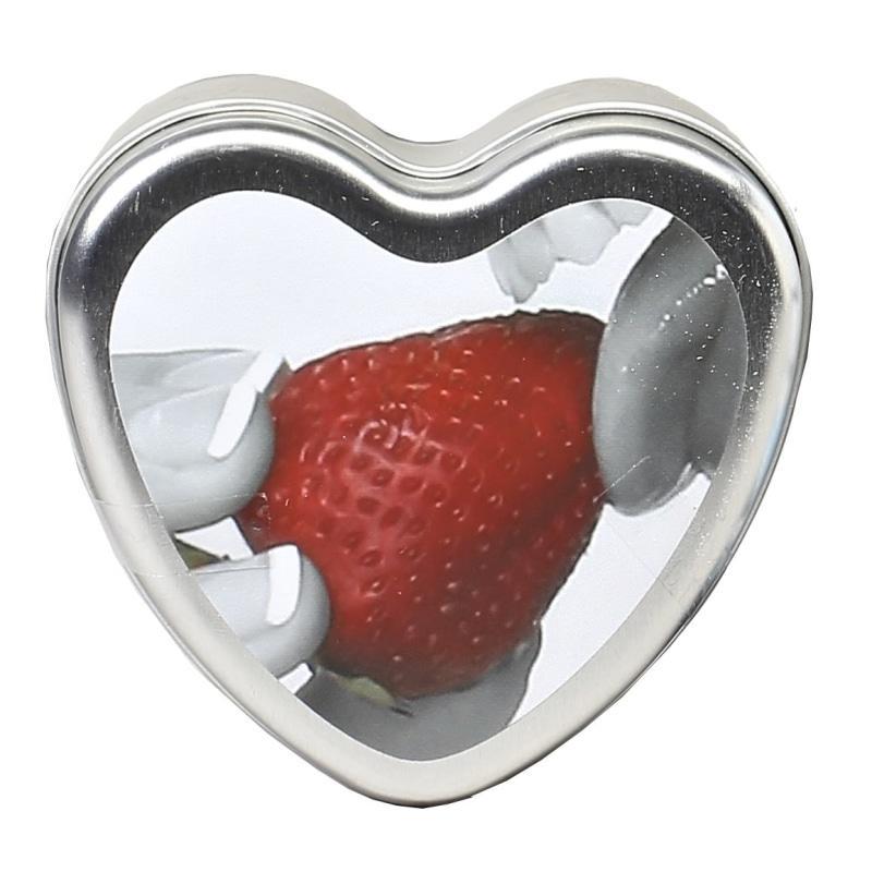 Edible Heart Candle - Strawberry - 4 Oz. EB-HSCK003