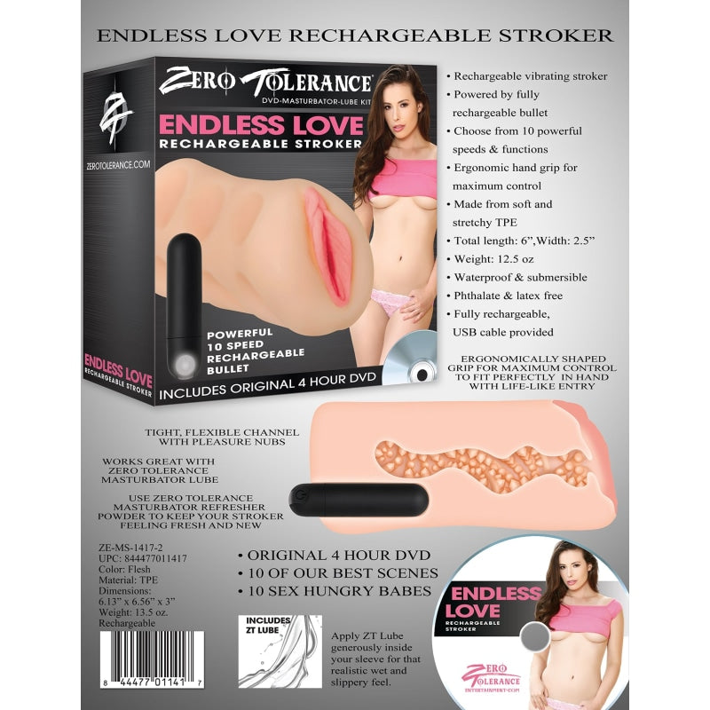 Endless Love Rechargeable Stroker With Powerful 10 Speed Rechargeable Bullet