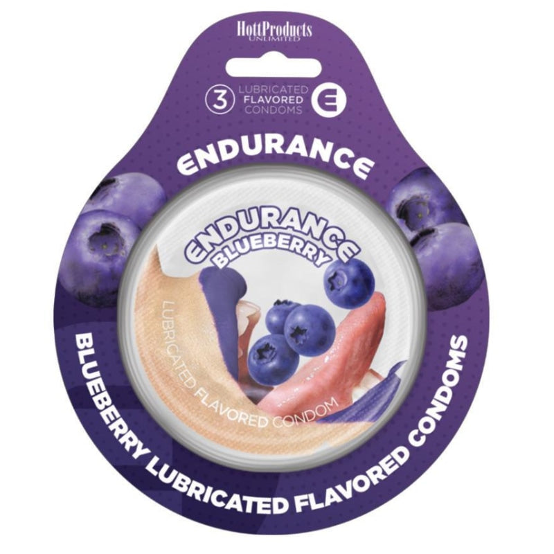 Endurance Condoms -Blueberry - 3 Pack - Condoms