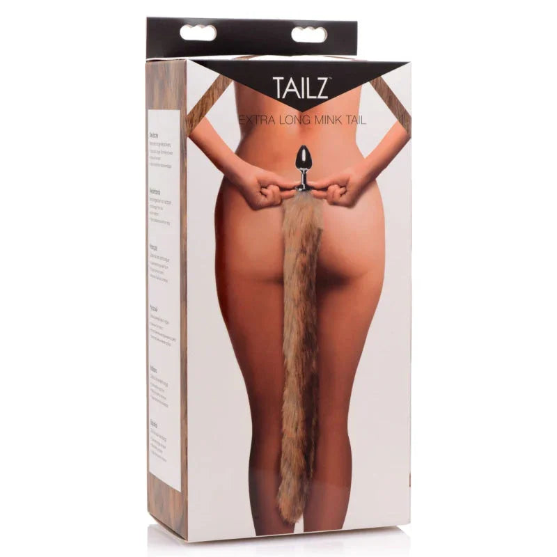 Extra Long Mink Tail Metal Anal Plug - MyPleasure