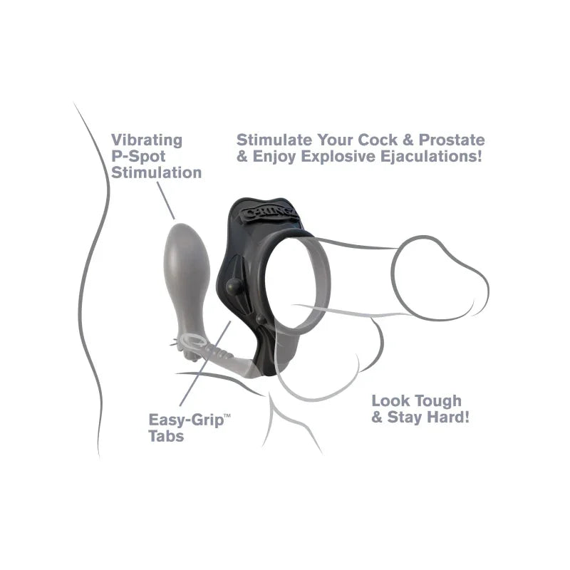 Fantasy C-Ringz Roch Hard Ass Gasm - Black - MyPleasure