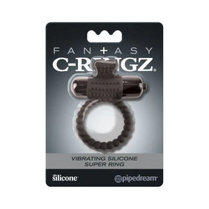 Fantasy C-Ringz Vibrating Silicone Super Ring Black - MyPleasure