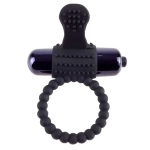 Fantasy C-Ringz Vibrating Silicone Super Ring Black - MyPleasure