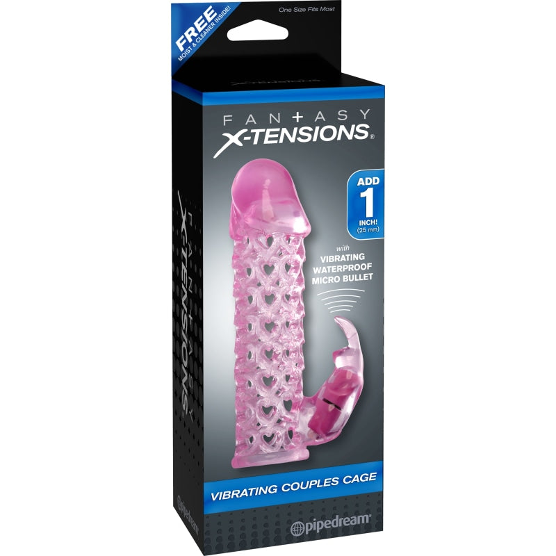 Fantasy X-Tensions Vibrating Couples Cage - Pink
