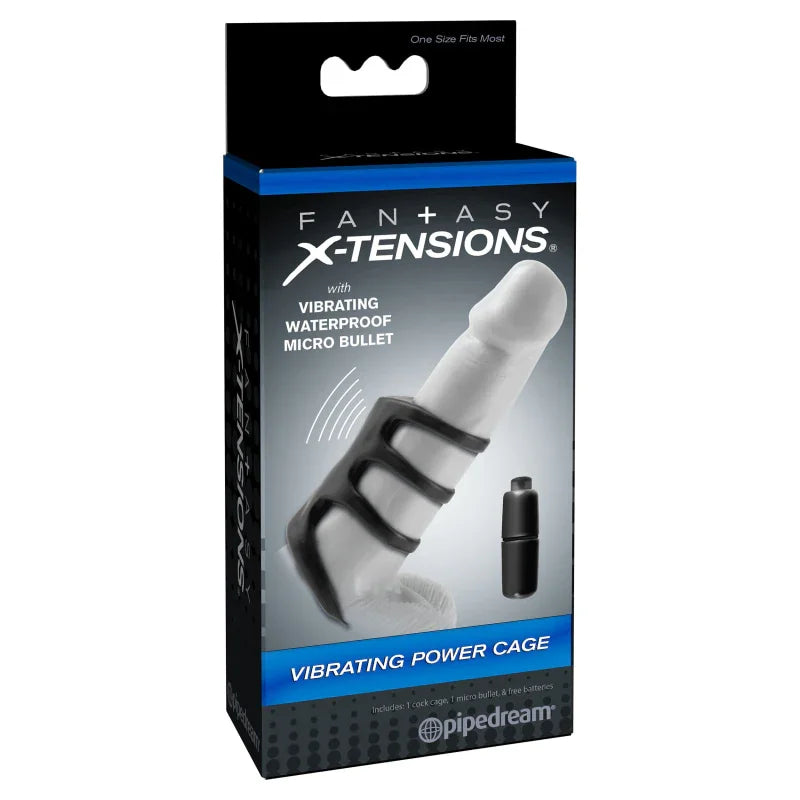 Fantasy X-Tensions Vibrating Power Cage - Black - MyPleasure