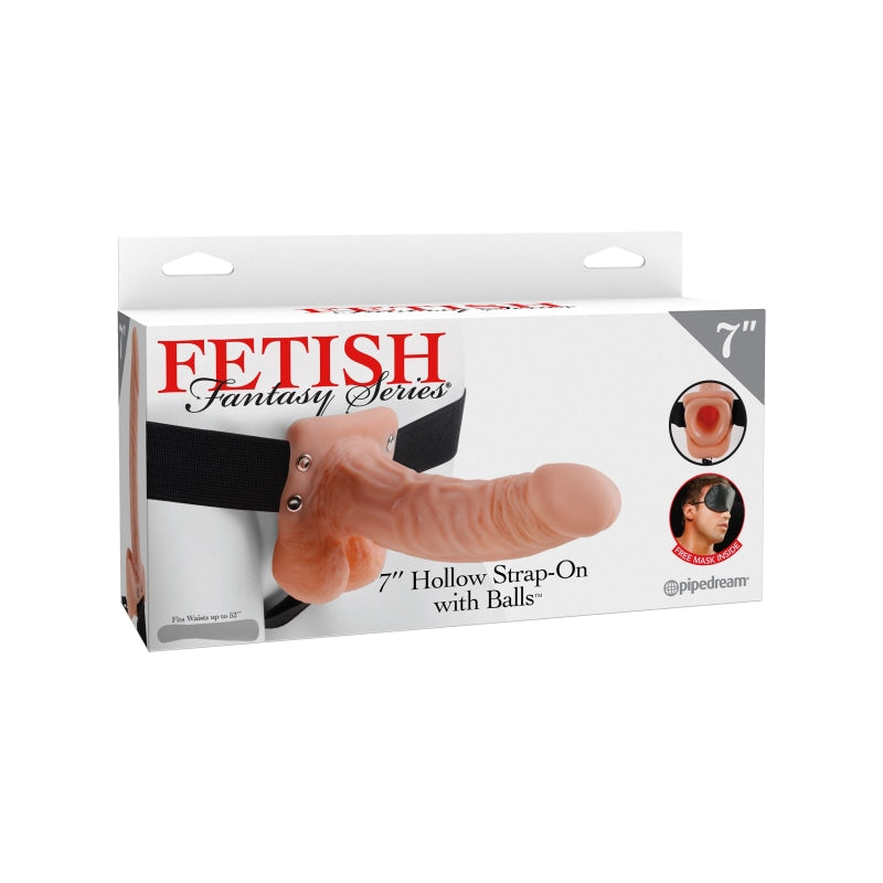 Fetish Fantasy Series 7 Inch Hollow Strap-on With Balls - Flesh