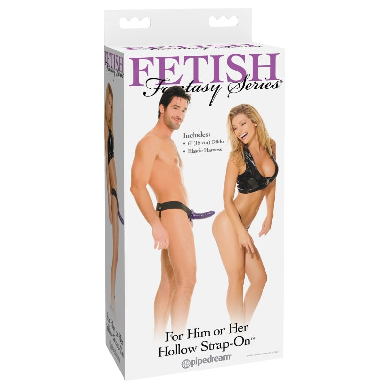 Fetish Fantasy Series for Him or Her Hollow Strap-on - Purple