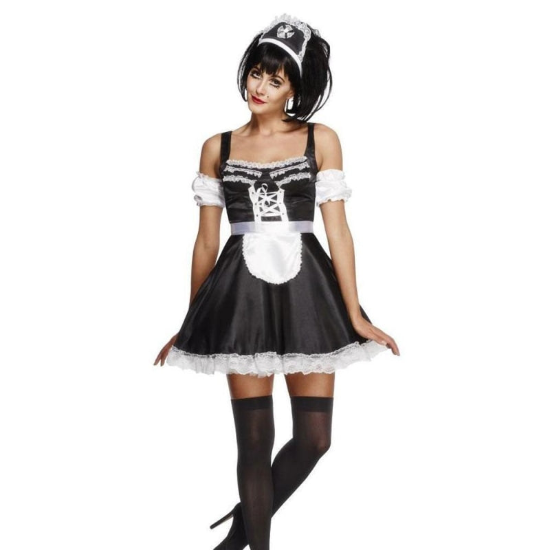 Fever Flirty French Maid Costume - Medium - Lingerie & Sexy Apparel