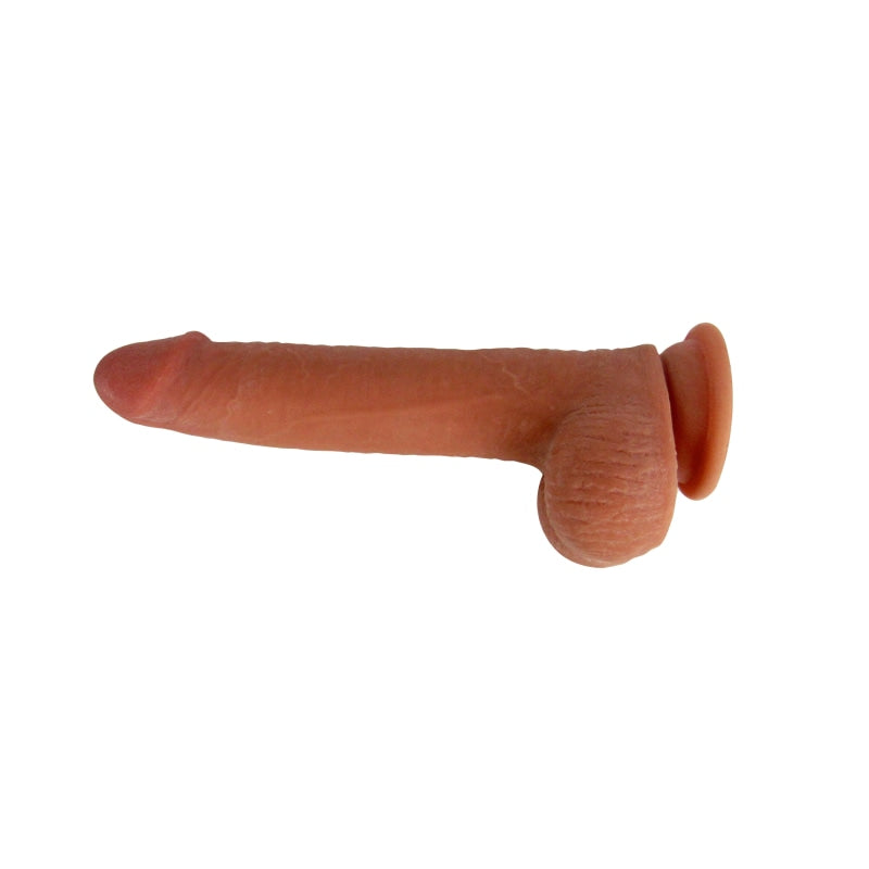 Get Lucky 8 Inch Real Skin Dildo - Tan