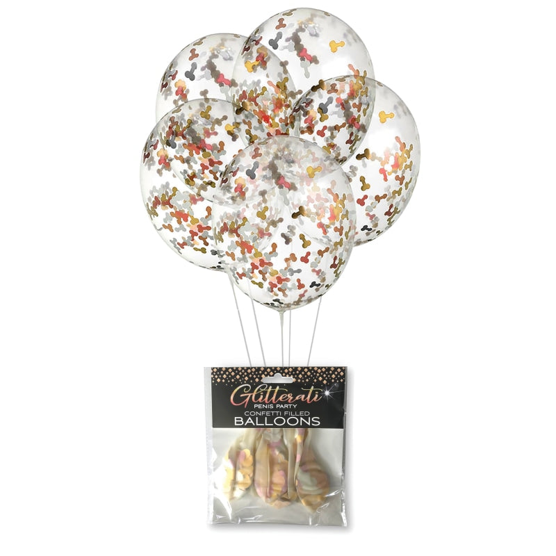 Glitterati Penis Party Confetti Balloon - Party Supplies